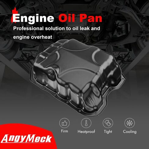 264-854 Engine Oil Pan with Drain Plug Compatible with Chrysler 200 Dodge Dart Ram ProMaster City Jeep Cherokee Compass Renegade Fiat 500X Replace 5047566AB in Saudi Arabia