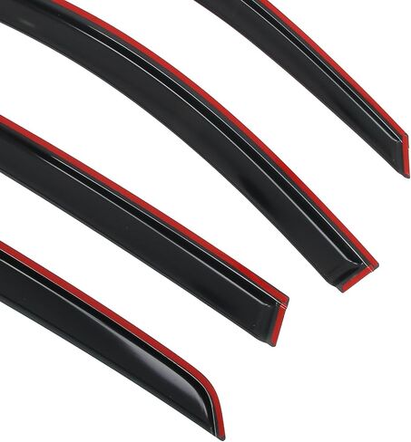 شريط Ikon Motorsports على أقنعة النوافذ متوافقة مع 2022-2025 فولكس واجن MK8 Golf GTI & Golf R ، حرس المطر الأكريليك/ملون ، وينفد الرياح الجانبية 4pcs in Saudi Arabia