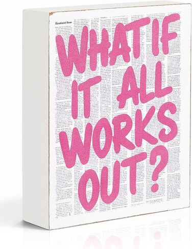 Putuo Decor Every Little Thing Is Gonna Be Alright Pink Box Sign Wooden Office Decor Positive Daily Reminder Gift For Girls Room Bedroom Office Classroom Desk Sign 5 X 6 Inches in Saudi Arabia
