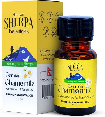 Sherpa Botanicals German Chamomile Essential Oil - 100% Pure & Natural Oils - Ideal for Aromatherapy, Diffusers, Massage Oil - Vegan, Paraben-Free, 200 mL in Saudi Arabia