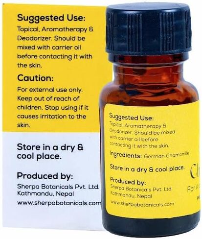 Sherpa Botanicals German Chamomile Essential Oil - 100% Pure & Natural Oils - Ideal for Aromatherapy, Diffusers, Massage Oil - Vegan, Paraben-Free, 200 mL in Saudi Arabia