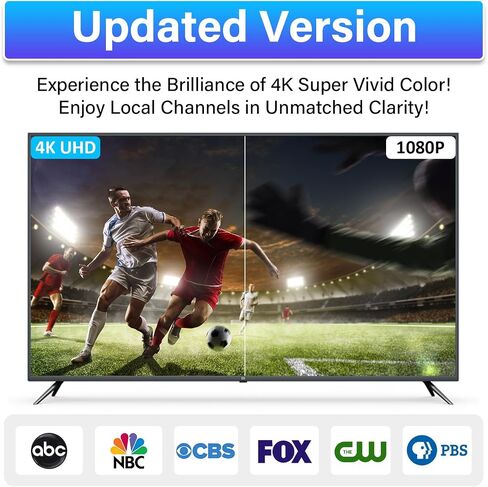 Digital TV Antenna for Smart Tv Indoor Antenna for Tv Without Cable with 360° Reception, Strong Magnetic Base tv Antenna for Local Channels -10ft Long Cables in Saudi Arabia