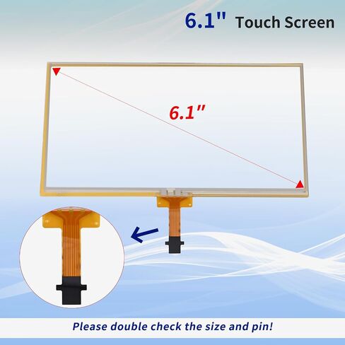 6.1" Touch Screen 12 Pin Compatible with Toyota Camry 2013 2014 2015 2016 2017 Stereo Digitizer Navigation Screen Panel Replace 86140-06190 LA061WQ1 (TD)(01) in Saudi Arabia