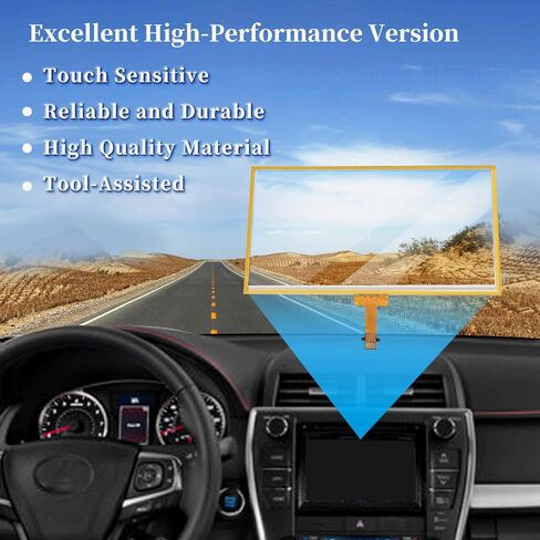 6.1" Touch Screen 12 Pin Compatible with Toyota Camry 2013 2014 2015 2016 2017 Stereo Digitizer Navigation Screen Panel Replace 86140-06190 LA061WQ1 (TD)(01) in Saudi Arabia