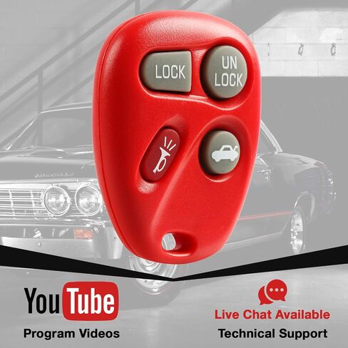 استبدال usaremote Key FOB لعام 2001 2002 2003 2004 2005 2006 2007 بويك كاديلاك شيفروليه GMC Oldsmobile Pontiac 4-Button الإدخال غير المفتاح 10443537 KOBLEAR1X in Saudi Arabia