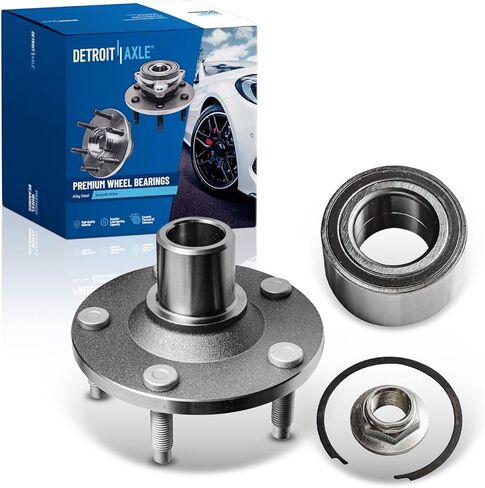 Detroit Axle - محور الحامل العجلات الأمامي للفترة 2001-2012 Ford Escape Mercury Mariner Mazda Tribute ، استبدال 2002 2003 2004 2005 2007 2007 2008 2010 2011 Wheel Bearing and Hub Assembly in Saudi Arabia