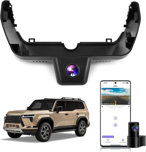 4K Dash Cam fit for Lexus GX550 Premium Luxury Overtrail 2024 2025 (3rd Gen/J250), OEM Look, UHD 2160P Video, Free APP&WiFi, Plug&Play, Loop Recording, G-Sensor, Parking Monitor, 128GB Card in Kuwait