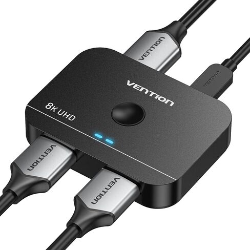 8K HDMI Switch 2 in 1 Out, HDMI Switch 4K 120Hz with LED Indicators/HDMI 2.1 Switch/HDMI Splitter 2 in 1 Out/HDMI Switcher Support 8K 4K 3D HDR for Xbox PS5/4/3 Blu-Ray TV/Player/Laptop PC (Green) in Kuwait