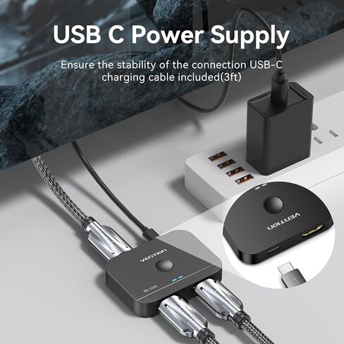 8K HDMI Switch 2 in 1 Out, HDMI Switch 4K 120Hz with LED Indicators/HDMI 2.1 Switch/HDMI Splitter 2 in 1 Out/HDMI Switcher Support 8K 4K 3D HDR for Xbox PS5/4/3 Blu-Ray TV/Player/Laptop PC (Green) in Kuwait