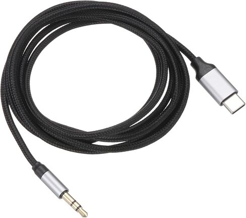 Dmiotech 2pcs USB C إلى Aux Type C Male to 3.5mm Male Adapter Adapter Audio Audio Cable aluminod abour nylon aux aux aux for phone car speaker 1M/3.3ft pink in Kuwait