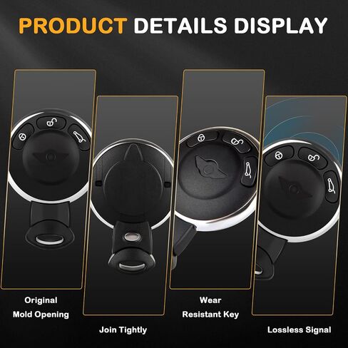 2 X Keyless Entry Remote Key Fob for Mini Cooper for Mini Cooper Countryman 2007-2014 KR55WK49333 IYZKEYR5602 2701A-KEYR5602-315Mhz in Saudi Arabia