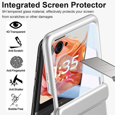 for Motorola Razr 2024 Case with Belt Clip Holster, Motorola Razr 50 2024 Hinge Protection Case & Razr 50 2024 Hard Shell Cover with Rotating Clip Holster Belt Hip Phone Holster for Razr 2024 in Kuwait