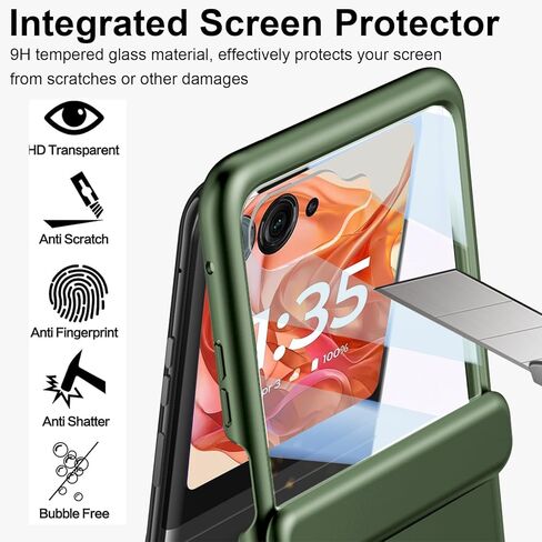 for Motorola Razr 2024 Case with Belt Clip Holster, Motorola Razr 50 2024 Hinge Protection Case & Razr 50 2024 Hard Shell Cover with Rotating Clip Holster Belt Hip Phone Holster for Razr 2024 in Kuwait