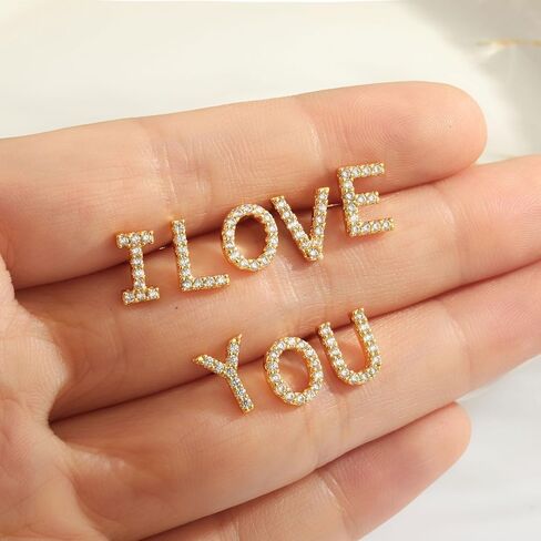 Wfyou Gold Operings for Women 925 Sterling Silver Zirconia Zirconia interform stud arring for women rerendy 14 k gold plated plated pitcy diamond hypoallergenic arcles homiledy hopts in Kuwait