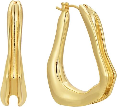 Hzhrony 18K الذهب مقعدة الكرة الأقراط أقراط مزدوجة الجوانب مع دفع الظهر ، وأقراط سترة الأذن hypoallergenic للنساء اليومية in Saudi Arabia