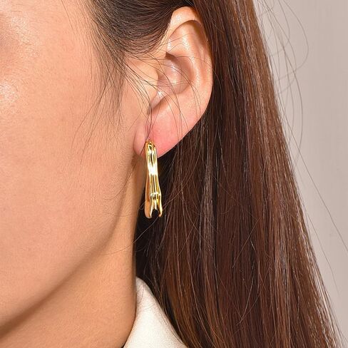 Hzhrony 18K الذهب مقعدة الكرة الأقراط أقراط مزدوجة الجوانب مع دفع الظهر ، وأقراط سترة الأذن hypoallergenic للنساء اليومية in Saudi Arabia
