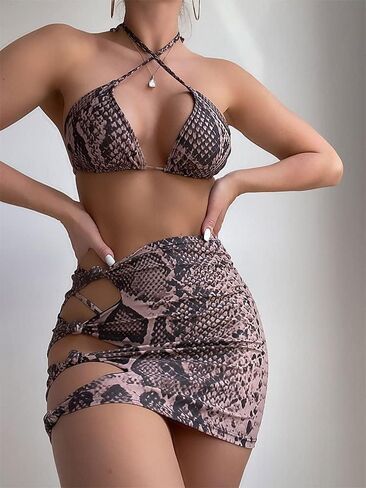 fcyyuety 3 pcs crisscross الجانب المفتوح فستان مثير مغرفة الأشرطة الأشرطة in Kuwait