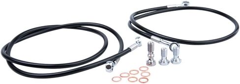 Tusk Front UTV Steel Braided Brake Line Standard Length Black For POLARIS RZR XP Turbo Limited Edition 2019 in Saudi Arabia