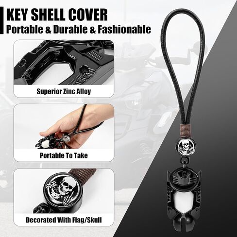 Key Holder Cover for Ryker Zinc Alloy Key Chain Lanyard Key Shell Case for Can-am Ryker Ace 600 900 Rally Sport in Kuwait