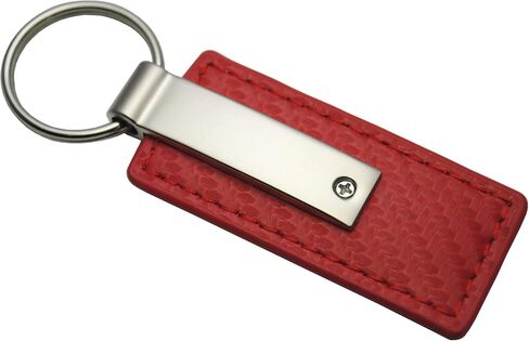 AU-TOMOTIVE GOLD Carbon Fiber Rectangular Leather Key Chain for Honda (Red) in Saudi Arabia