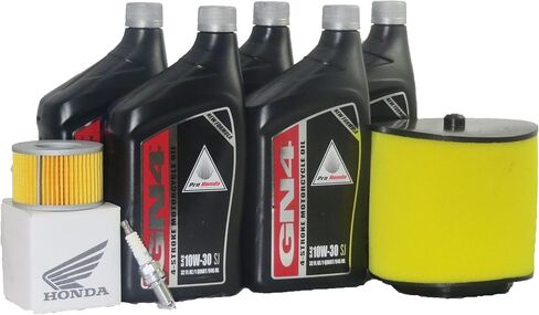 Honda 2007-2008 TRX500FA/FGA FOURTRAX FOREMAN RUBICON/RUBICON Genuine Oil Filter, Air Filter, Spark Plug Tune Up Kit (5 Quarts, ATV) in Saudi Arabia