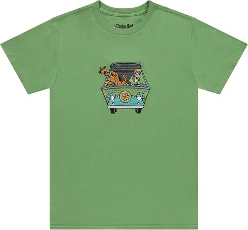 Scooby Doo Mens Throwback Shirt, Shaggy, Velma Tee - Classic Front and Back Rubber Patch T-Shirt in Saudi Arabia