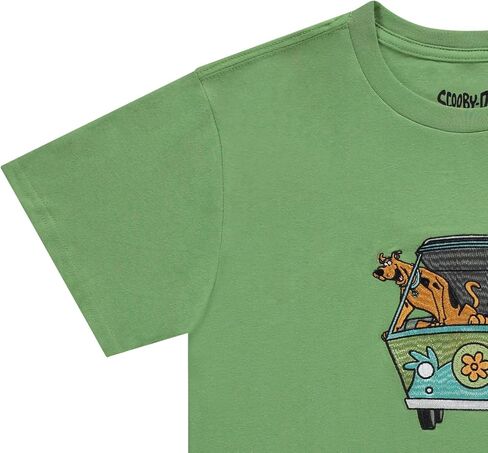 Scooby Doo Mens Throwback Shirt, Shaggy, Velma Tee - Classic Front and Back Rubber Patch T-Shirt in Saudi Arabia