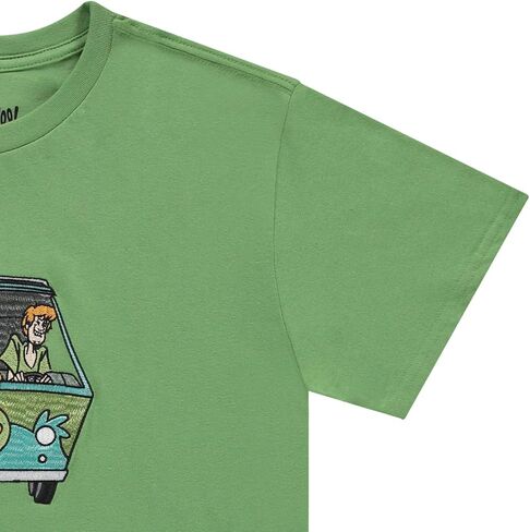 Scooby Doo Mens Throwback Shirt, Shaggy, Velma Tee - Classic Front and Back Rubber Patch T-Shirt in Saudi Arabia