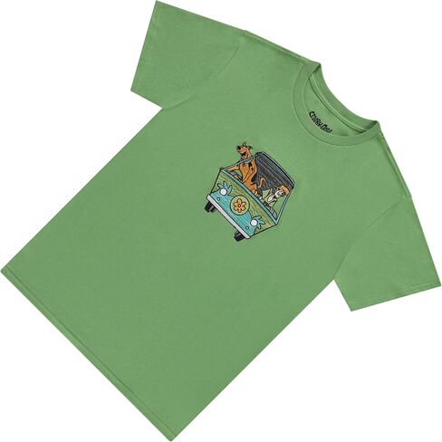 Scooby Doo Mens Throwback Shirt, Shaggy, Velma Tee - Classic Front and Back Rubber Patch T-Shirt in Saudi Arabia