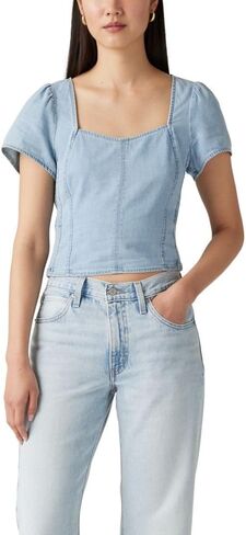 Levi's Women's Ophelia Short Sleeve Denim Corset in Saudi Arabia