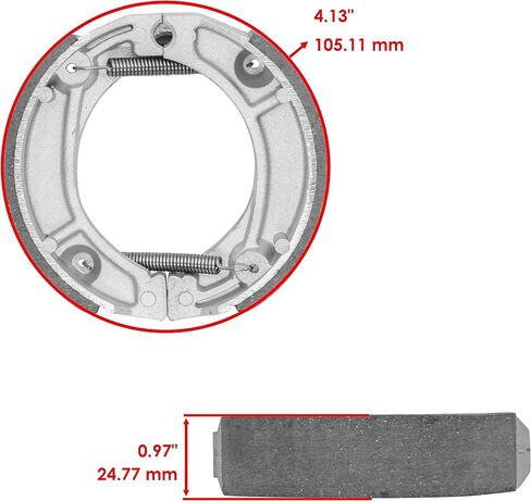 Caltric Rear Brake Shoes Compatible with Honda Xr200R Xr-200R Xr 200R 2002 New in Saudi Arabia
