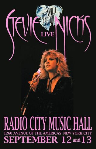 GENERIC Stevie Nicks 1983 Concert Poster, Unframed, Purple, 17" x 11", Matte Finish, Indoor Use, Music Theme, Wall Mount, Living Room Decoration in Saudi Arabia