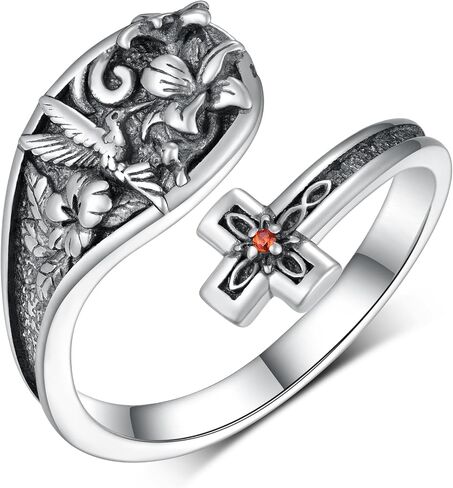 Cactus Ring 925 Sterling Silver Turquoise Cactus Open Ring Western Jewelry Gifts for Women in Kuwait
