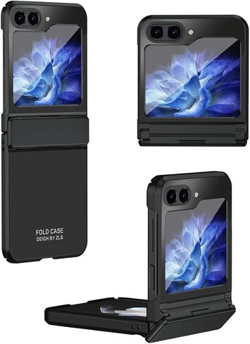Case for Samsung Galaxy Z Flip 5 with Hinge Protection, Slim Phone Case [Anti-Drop] [Anti-Scratch] Ultra Thin Hard PC Back Shockproof Protector Cover for Samsung Galaxy Z Flip 5 5G (Silver) in Saudi Arabia