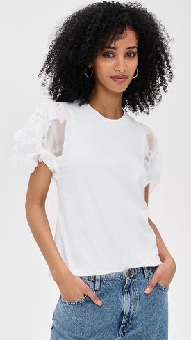 Cinq à Sept Sept Women's Paper Floral Organza Yashi Top in Saudi Arabia