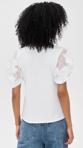Cinq à Sept Sept Women's Paper Floral Organza Yashi Top in Saudi Arabia
