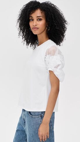 Cinq à Sept Sept Women's Paper Floral Organza Yashi Top in Saudi Arabia