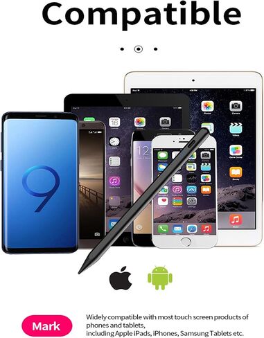 Stylus Pen for iPad (2018-2024), Magnetic Fast Charging, Palm Rejection & Tilt Sensitivity, Compatible with iPad Pro 11"/12.9", Air 3/4/5, Mini 5/6, iPad 6/7/8/9/10 Gen （White） in Kuwait