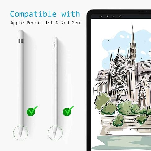 4Pack Replacement Pencil Tips for Apple Pencil Pro,Upgraded Pencil Tips Fit for Apple 2nd 1st Gen USB-C,Wear-Resistant & Precise Control Needle Pencil Tips with Case,IPad Pro Pencil Sets in Saudi Arabia