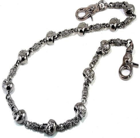 مزدوج K Heavy Strong Biker Skull Key Jean Wallet Chain (22.5 ") Black NCS34BLK22 in Kuwait