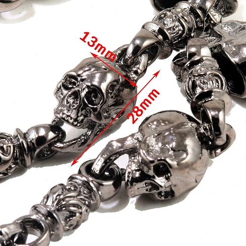 مزدوج K Heavy Strong Biker Skull Key Jean Wallet Chain (22.5 ") Black NCS34BLK22 in Kuwait
