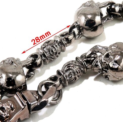 مزدوج K Heavy Strong Biker Skull Key Jean Wallet Chain (22.5 ") Black NCS34BLK22 in Kuwait