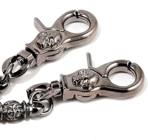 مزدوج K Heavy Strong Biker Skull Key Jean Wallet Chain (22.5 ") Black NCS34BLK22 in Kuwait
