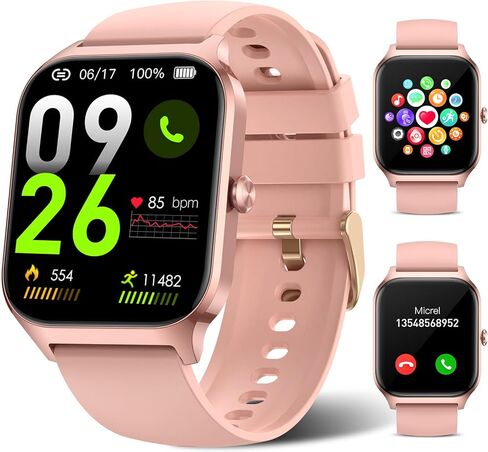 Watch Smart Wather للنساء تجعل المكالمات إجابة 1.85 "للياقة التعقب مع أكثر من 20 أوضاع رياضية للياقة البدنية Sleep SPO2 شاشة Smartwatch IPX8 مقاوم للماء. in Kuwait