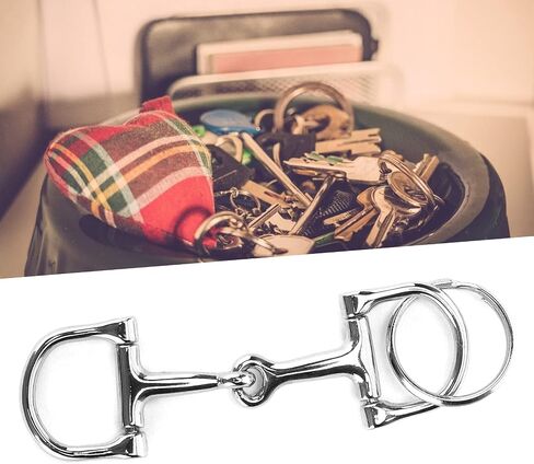 Gloglow 4pcs snaffle bit keychians ، d snaffle keyring horse snaffle bit key bag bendant for horse lover friends 3.9x1.2in in Saudi Arabia