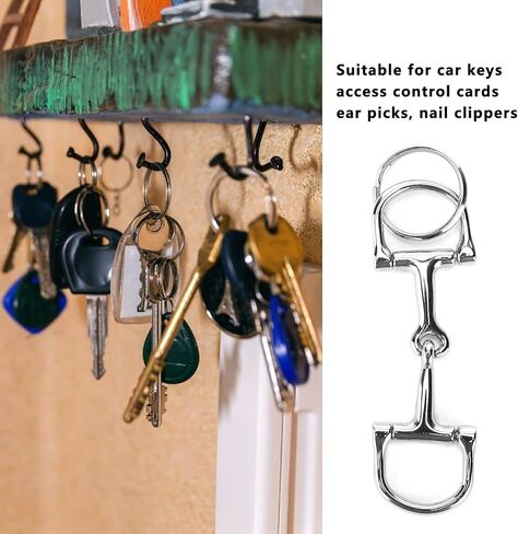 Gloglow 4pcs snaffle bit keychians ، d snaffle keyring horse snaffle bit key bag bendant for horse lover friends 3.9x1.2in in Saudi Arabia