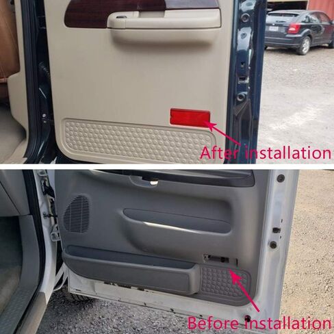 2 PCS Red Premium Interior Front Rear Door Entry Light Reflector Panels Compatible For Ford Super Duty F250 F350 F450 F550 1999-2007 / Excursion 2000-2005 in Saudi Arabia