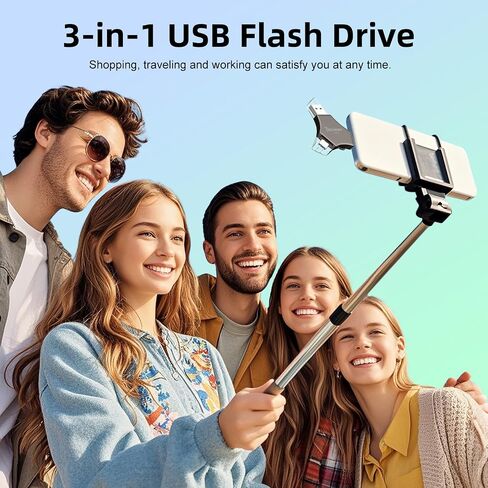 USB 3.0 Flash Drive 64gb for iPhone, 3in1 External Memory Picture Keeper Storage Stick for Photo/Video/Data Saver/Backup, V7.90High Speed Thumb Drives for iPhone/iPad/Android/PC - Muddy in Saudi Arabia