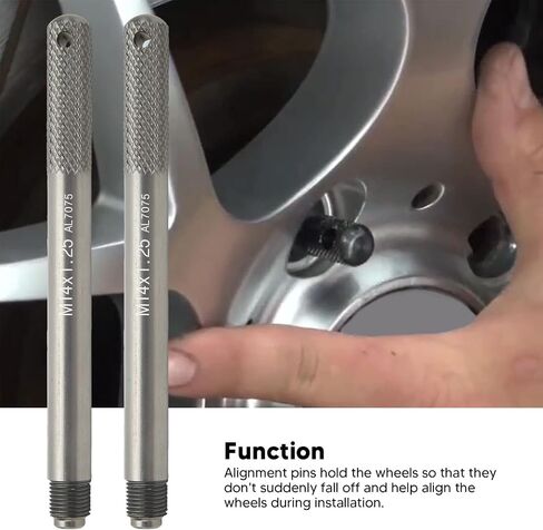 Wheel Alignment Pin 2pcs Wheel Hanger Alignment Pin Tool, Universal Rim Stud Pin Studs Wheel Hanger Pin Set Rim Stud Pin Tool for Car Tire Repair (M14*1.5) in Saudi Arabia