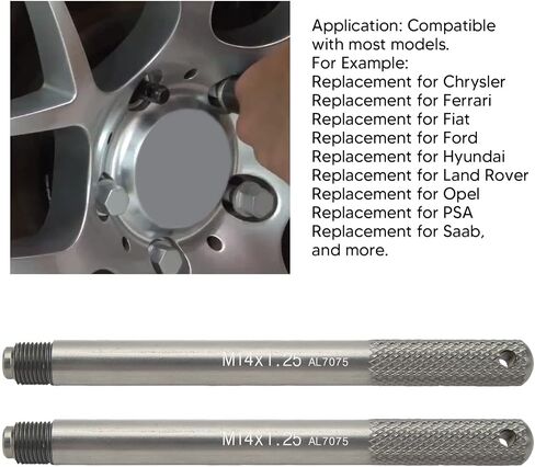 Wheel Alignment Pin 2pcs Wheel Hanger Alignment Pin Tool, Universal Rim Stud Pin Studs Wheel Hanger Pin Set Rim Stud Pin Tool for Car Tire Repair (M14*1.5) in Saudi Arabia